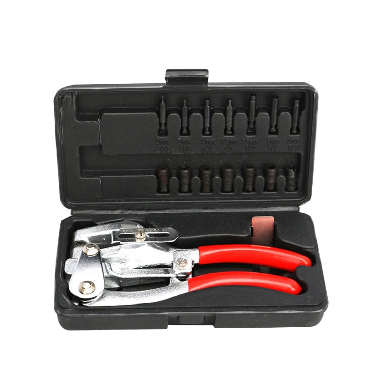 Conjunto de Alicates para Perfuração Manual 16 em 1 em Aço Inoxidável para Tiras de Cobre, Alumínio, Ferro, Couro e Plástico, 16 em 1