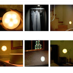 Luz Noturna LED com Indução Inteligente de Corpo Humano para Quarto, Lâmpada de Mesa de Cabeceira, Modelo a Bateria, Recarregável