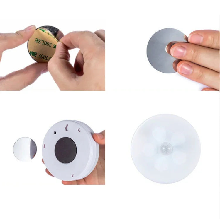 Luz Noturna LED com Indução Inteligente de Corpo Humano para Quarto, Lâmpada de Mesa de Cabeceira, Modelo a Bateria, Recarregável