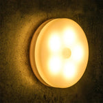 Luz Noturna LED com Indução Inteligente de Corpo Humano para Quarto, Lâmpada de Mesa de Cabeceira, Modelo a Bateria, Recarregável