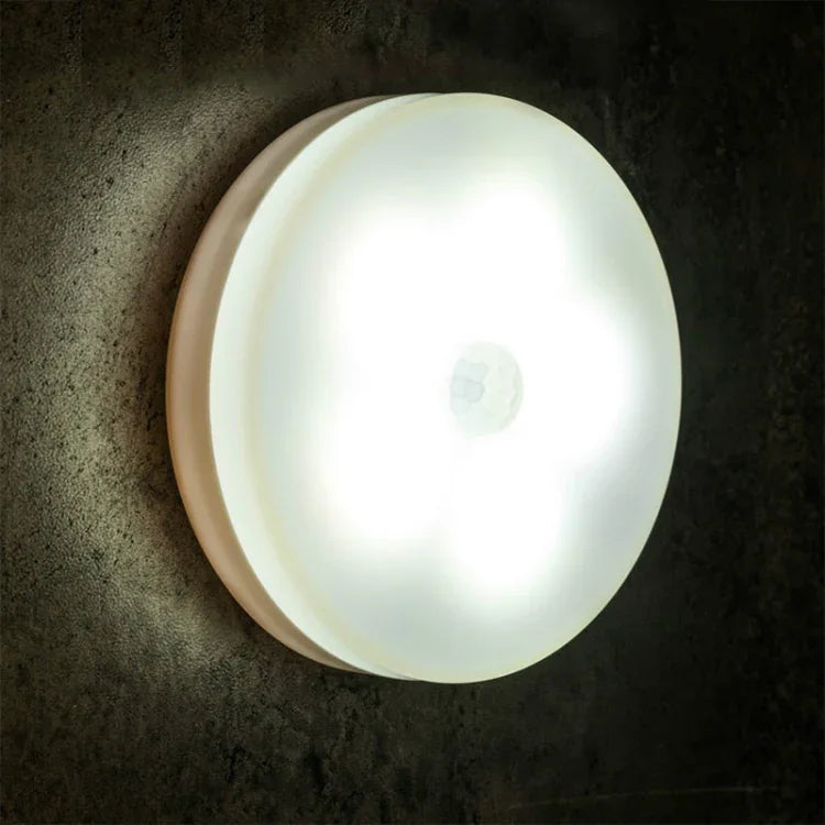 Luz Noturna LED com Indução Inteligente de Corpo Humano para Quarto, Lâmpada de Mesa de Cabeceira, Modelo a Bateria, Recarregável