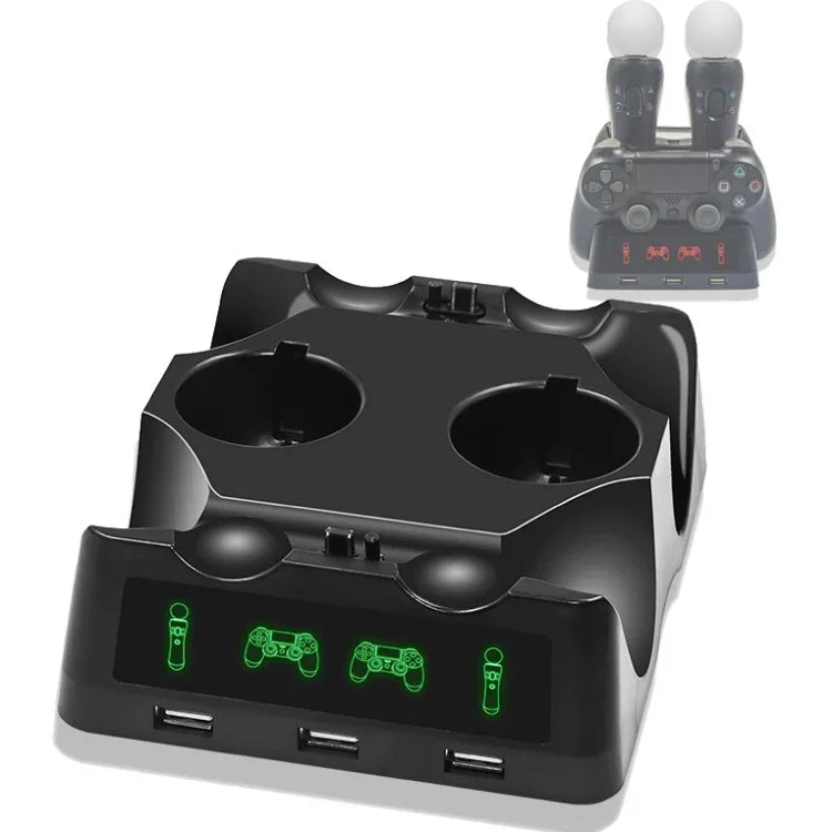 Base de Carregamento Multifuncional iPlay para Gamepad PS4 / PS4 Move / PS VR, Para PS4 VR/PS VR/PS Move