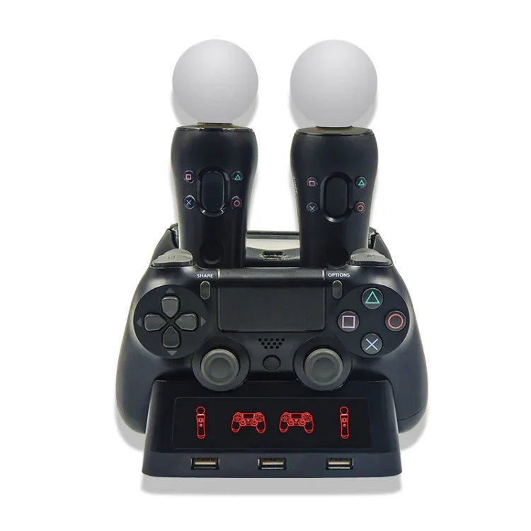 Base de Carregamento Multifuncional iPlay para Gamepad PS4 / PS4 Move / PS VR, Para PS4 VR/PS VR/PS Move