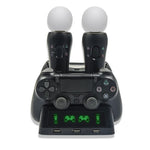 Base de Carregamento Multifuncional iPlay para Gamepad PS4 / PS4 Move / PS VR, Para PS4 VR/PS VR/PS Move
