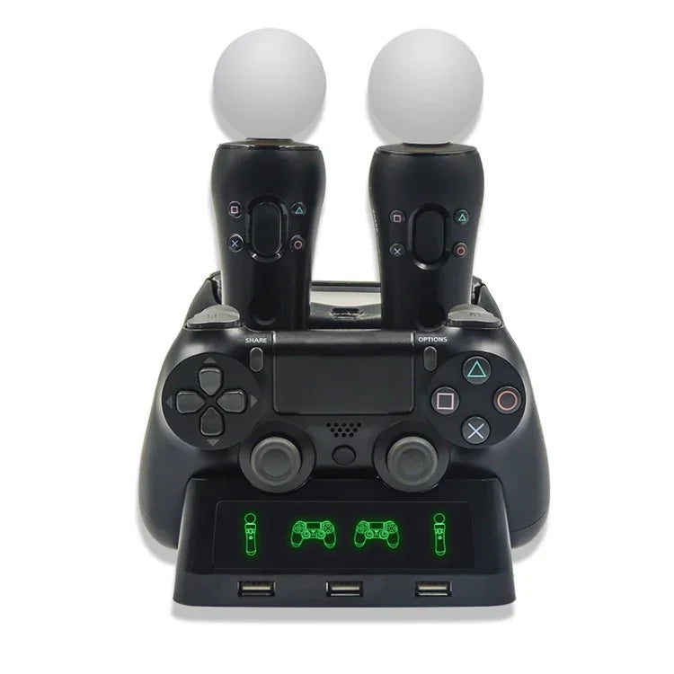 Base de Carregamento Multifuncional iPlay para Gamepad PS4 / PS4 Move / PS VR, Para PS4 VR/PS VR/PS Move