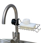 Suporte para Torneira de Aço Inoxidável Perfurado Suporte de Armazenamento para Pia de Cozinha Livre para Pano, Esponja, Tipo A, Tipo B, Tipo C