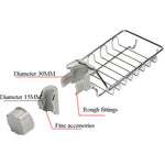 Suporte para Torneira de Aço Inoxidável Perfurado Suporte de Armazenamento para Pia de Cozinha Livre para Pano, Esponja, Tipo A, Tipo B, Tipo C