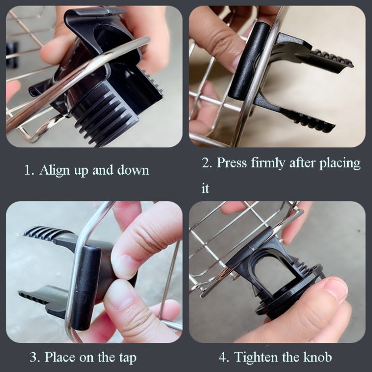 Suporte para Torneira de Aço Inoxidável Perfurado Suporte de Armazenamento para Pia de Cozinha Livre para Pano, Esponja, Tipo A, Tipo B, Tipo C