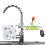Suporte para Torneira de Aço Inoxidável Perfurado Suporte de Armazenamento para Pia de Cozinha Livre para Pano, Esponja, Tipo A, Tipo B, Tipo C