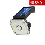 Luz de Parede Solar para Exterior, Impermeável, com Indução por Corpo Humano, Lâmpada de Jardim e Luz de Rua, 48 LED, 54 LED, 54 COB, 32 LED