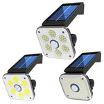 Luz de Parede Solar para Exterior, Impermeável, com Indução por Corpo Humano, Lâmpada de Jardim e Luz de Rua, 48 LED, 54 LED, 54 COB, 32 LED