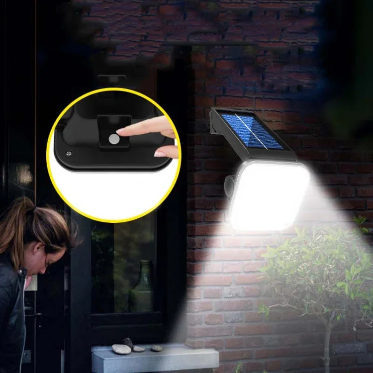Luz de Parede Solar para Exterior, Impermeável, com Indução por Corpo Humano, Lâmpada de Jardim e Luz de Rua, 48 LED, 54 LED, 54 COB, 32 LED