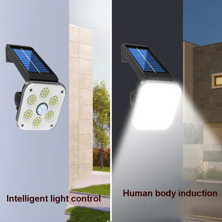 Luz de Parede Solar para Exterior, Impermeável, com Indução por Corpo Humano, Lâmpada de Jardim e Luz de Rua, 48 LED, 54 LED, 54 COB, 32 LED