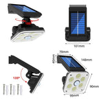 Luz de Parede Solar para Exterior, Impermeável, com Indução por Corpo Humano, Lâmpada de Jardim e Luz de Rua, 48 LED, 54 LED, 54 COB, 32 LED