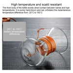 Hand Coffee Pot High Temperature Resistant 400ml Glass Coffee Pot, Pot Without Strainer, Pot With Strainer