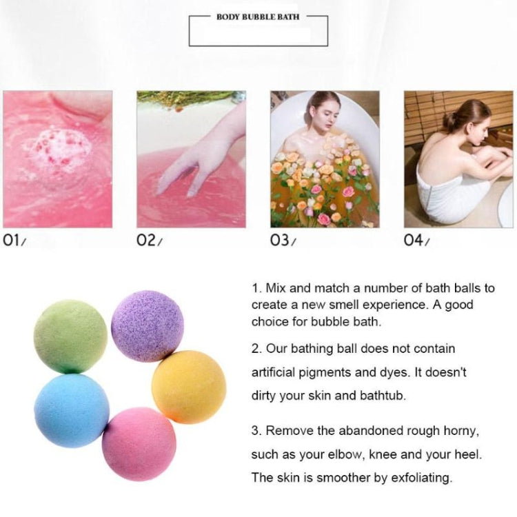 3 Unidades de Bombas de Banho Naturais de 10g com Bolhas, Sal de Banho, Óleo Essencial para Corpo, Verde, Azul, Roxo, Vermelho, Amarelo, Rosa