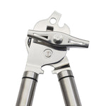 3 in 1 Thickened 304 Stainless Steel Manual Powerful Multifunctional Bottle Opener, Silver + Black Stripe