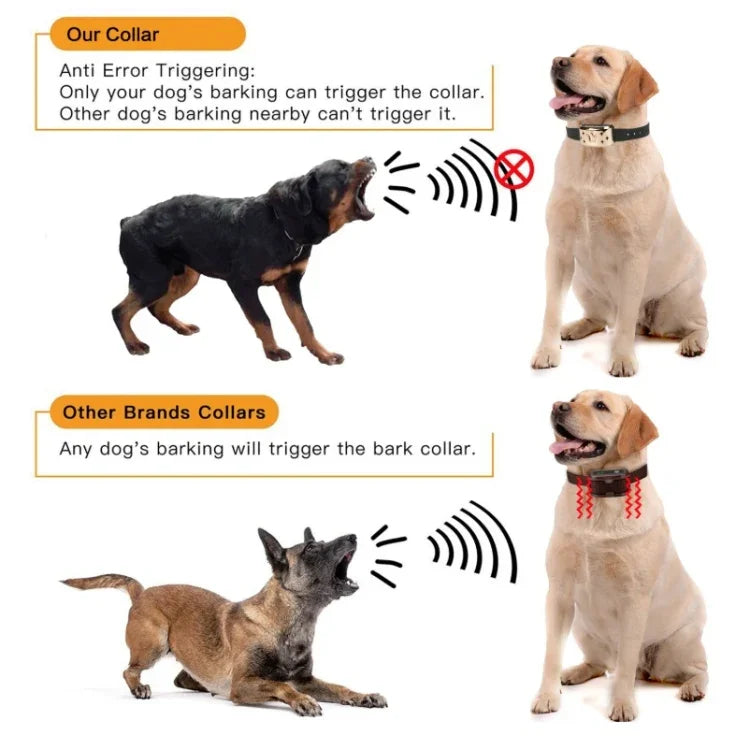 Dispositivo Eletrónico de Treino para Cães com Ecrã Digital, Colar de Treino para Parar Latidos, Padrão Coroa