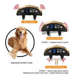 Dispositivo Eletrónico de Treino para Cães com Ecrã Digital, Colar de Treino para Parar Latidos, Padrão Coroa