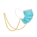 Cordão para máscara em cristal facetado estilo gota, corrente para colar e óculos, preto, branco, laranja, vinho, rosa transparente