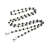 Colar personalizado artesanal com contas de cristal, cordão anti-perda para máscara e óculos
