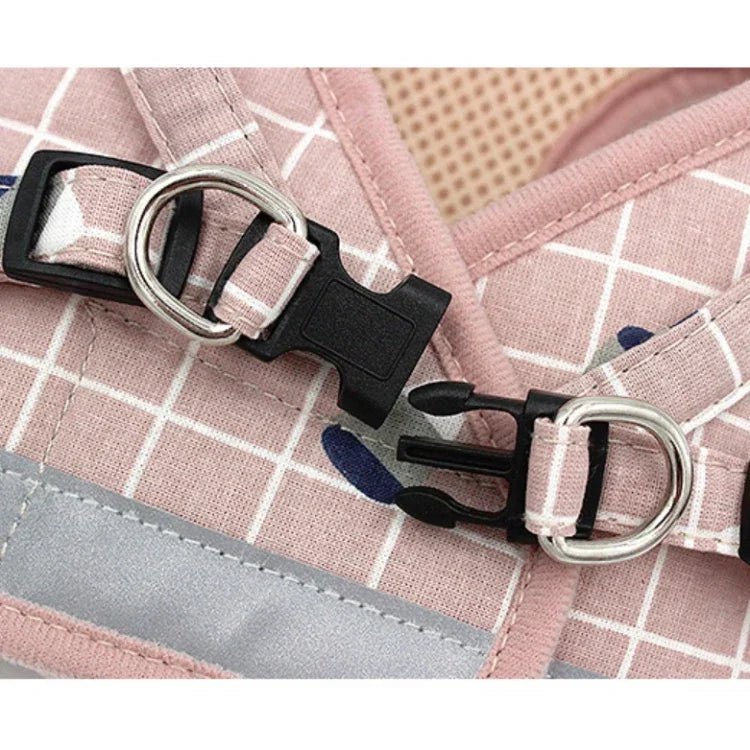 Colete Refletor e Respirável Corda de Tração Trela de Peito para Animal de Estimação, XS, S, M, XL