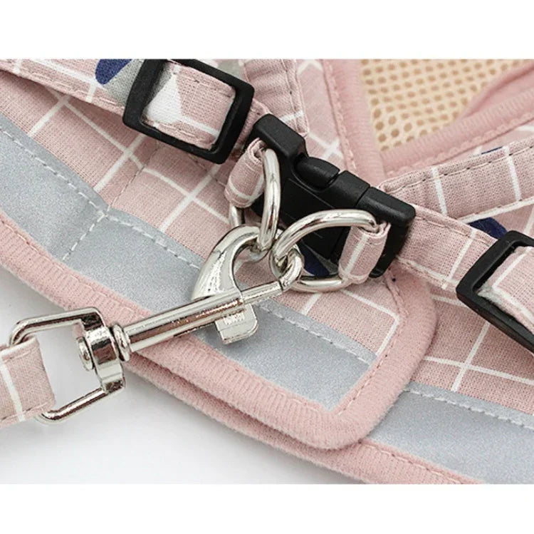 Colete Refletor e Respirável Corda de Tração Trela de Peito para Animal de Estimação, XS, S, M, XL