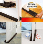 Protetor decorativo para porta dupla com batente e tira de limpeza, protetor de batente