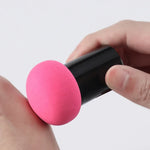 8 PCS Mushroom Head Puff Round Head Small Mushroom With Handle Puff Makeup Sponge Puff, Light Blue, Pink, Skin Color, Black, Wine Red, Coffee, Rose Red, Matcha