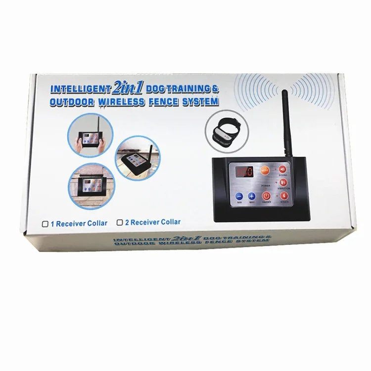 Treinador Remoto para Cães com Cerca Inteligente Sem Fios Impermeável 2 em 1 com Coleira, 420G, 580G, 700G