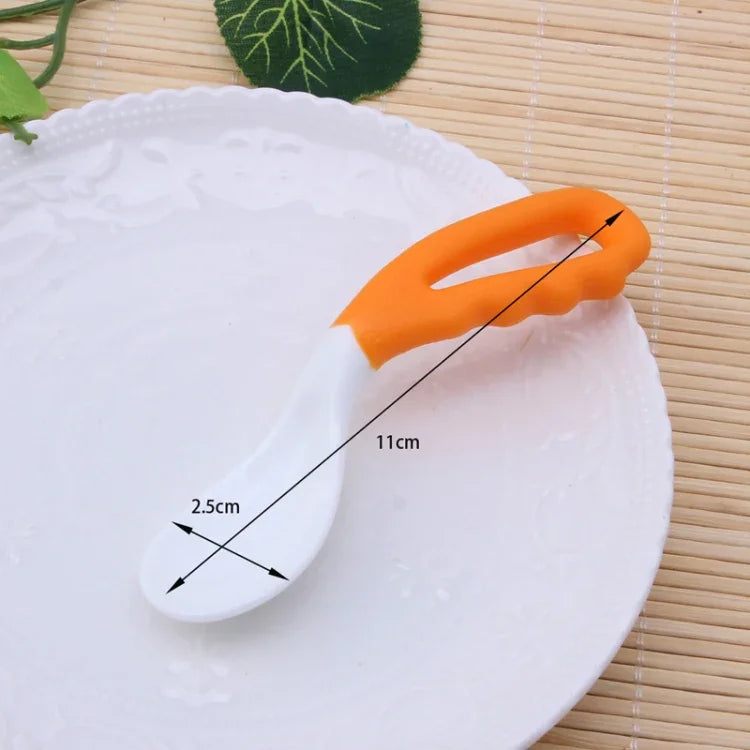 2 Colheres Curvas para Bebé, Colher para Alimentação, Chupeta para Bebé, Utensílios Sólidos, Colher Curva para Crianças, Louça Infantil