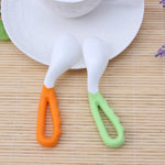 2 Colheres Curvas para Bebé, Colher para Alimentação, Chupeta para Bebé, Utensílios Sólidos, Colher Curva para Crianças, Louça Infantil