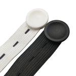 Fivela ajustadora para gancho de máscara, cordão extensível para orelhas antiderrapante e anti-esmagamento, branco, preto