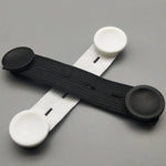 Fivela ajustadora para gancho de máscara, cordão extensível para orelhas antiderrapante e anti-esmagamento, branco, preto