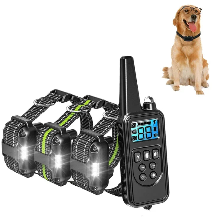 Coleira Bark Stopper Pet Supplies Coleira de Controlo Remoto Dispositivo de Treino para Cães, 880-1 Preto, 880-1 Verde, 880-2, 880-3