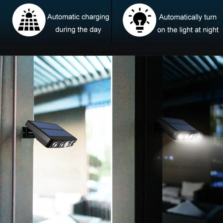 Luz de parede solar impermeável com sensor infravermelho sem fios sem ficha de aterramento, com luz branca, com luz quente, com RGB sem ficha de aterramento