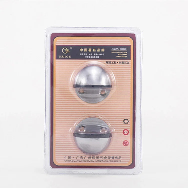 2pcs/pacote Parada de Porta em Aço Inoxidável Sem Perfuração para Armário Superior, Parada de Porta Sem Perfuração