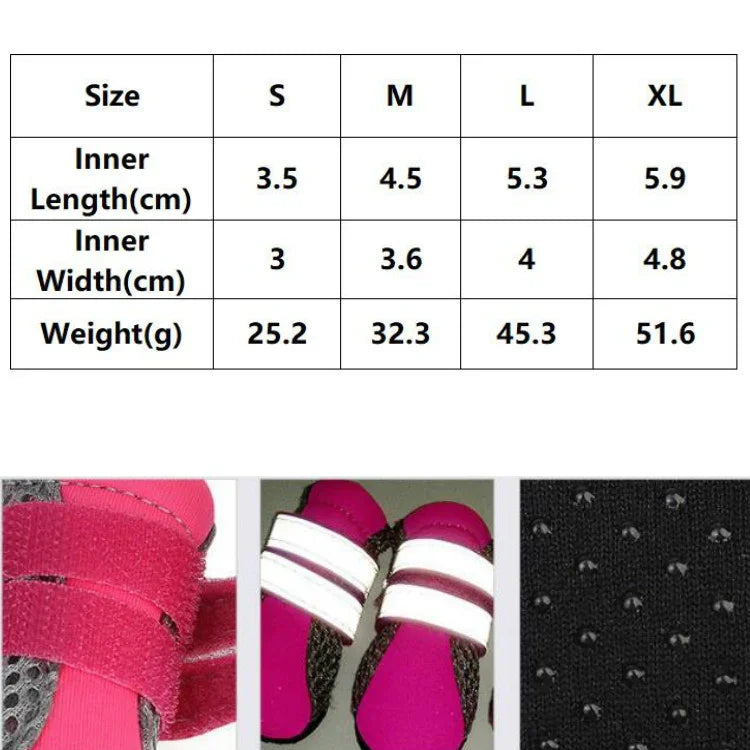 Sapatos 4 em 1 para Animais de Estimação Sapatos para Cão Sapatos para Caminhada para Cães Pequenos, S, M, L, XL