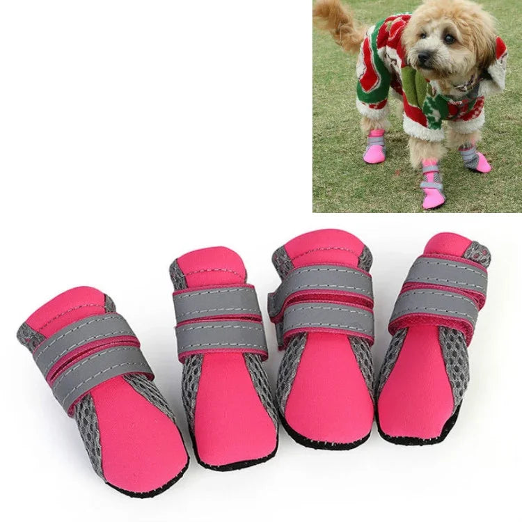 Sapatos 4 em 1 para Animais de Estimação Sapatos para Cão Sapatos para Caminhada para Cães Pequenos, S, M, L, XL