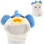 Touca Macia para Cabeça de Gato Vestuário Cruzado para Gato e Cão Chapéu para Animais de Estimação, XS, S, M, L