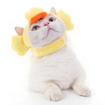 Touca Macia para Cabeça de Gato Vestuário Cruzado para Gato e Cão Chapéu para Animais de Estimação, XS, S, M, L