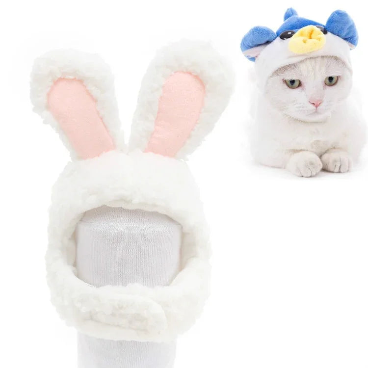 Touca Macia para Cabeça de Gato Vestuário Cruzado para Gato e Cão Chapéu para Animais de Estimação, XS, S, M, L