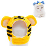 Touca Macia para Cabeça de Gato Vestuário Cruzado para Gato e Cão Chapéu para Animais de Estimação, XS, S, M, L