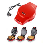 Máquina Elétrica Multifuncional 3 em 1 para Pequeno-Almoço, Panela para Donuts, Sanduíches, Waffles e Pizza, Plugue UE