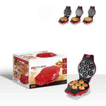 Máquina Elétrica Multifuncional 3 em 1 para Pequeno-Almoço, Panela para Donuts, Sanduíches, Waffles e Pizza, Plugue UE