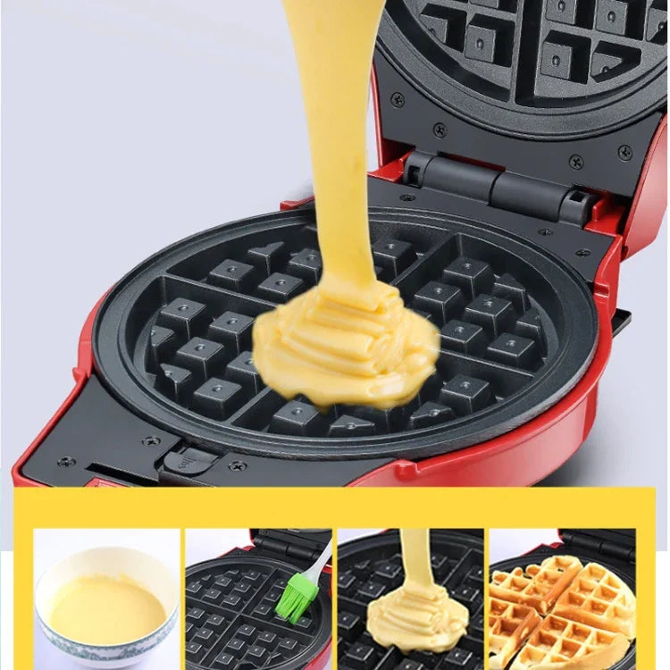 Máquina Elétrica Multifuncional 3 em 1 para Pequeno-Almoço, Panela para Donuts, Sanduíches, Waffles e Pizza, Plugue UE