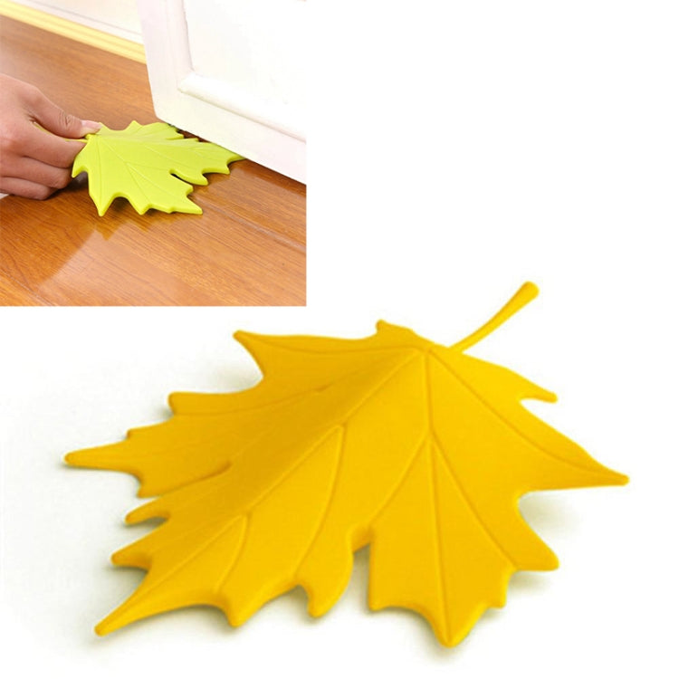 Batente de Porta de Segurança para Dedos com Estilo Folha de Bordo Outonal para Decoração de Casa