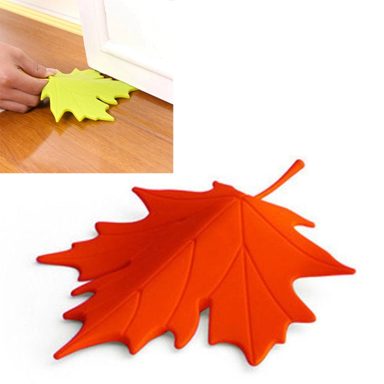 Batente de Porta de Segurança para Dedos com Estilo Folha de Bordo Outonal para Decoração de Casa