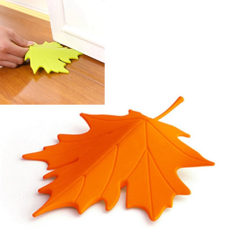 Batente de Porta de Segurança para Dedos com Estilo Folha de Bordo Outonal para Decoração de Casa