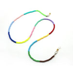 Cordão Colorido com Contas Antiderrapante para Máscara e Óculos, Cordão Colorido com Contas